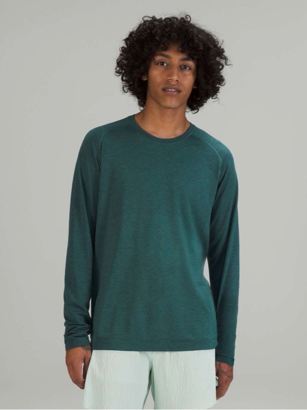 Lululemon Metal Vent Tech Long Sleeve Shirt Blue Green XL Running Training